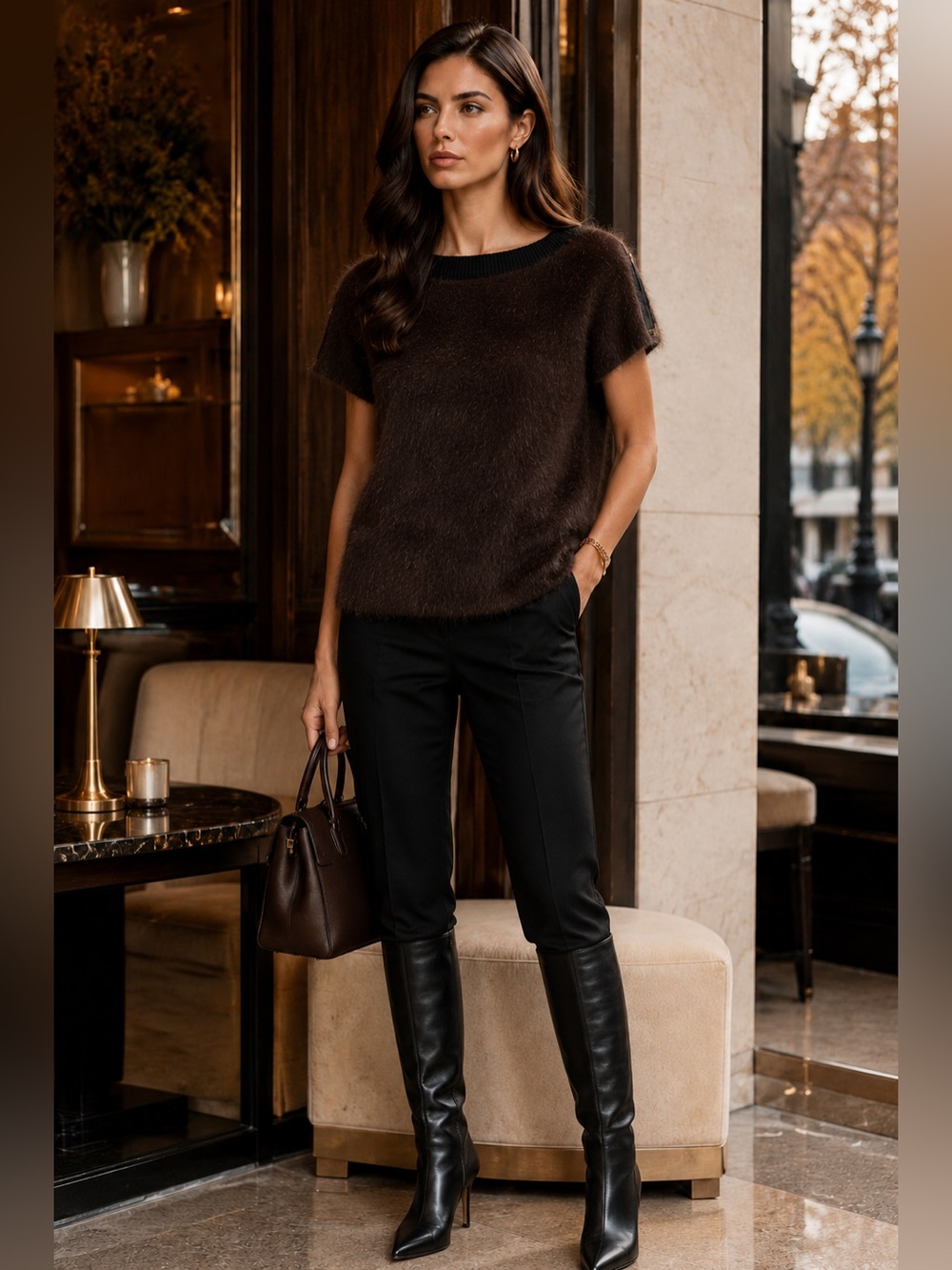 Louis Vuitton fuzzy Cashmere and wool shirt